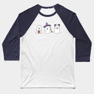 Three Lil Ghosts Baseball T-Shirt